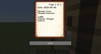 Bookkeeping for Villager Coin screenshot