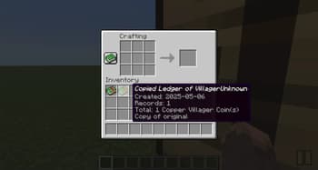 Bookkeeping for Villager Coin screenshot