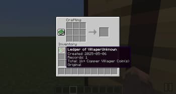 Bookkeeping for Villager Coin screenshot
