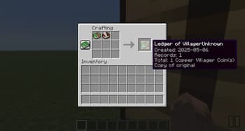 Bookkeeping for Villager Coin screenshot