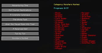 Advancement Tracker screenshot