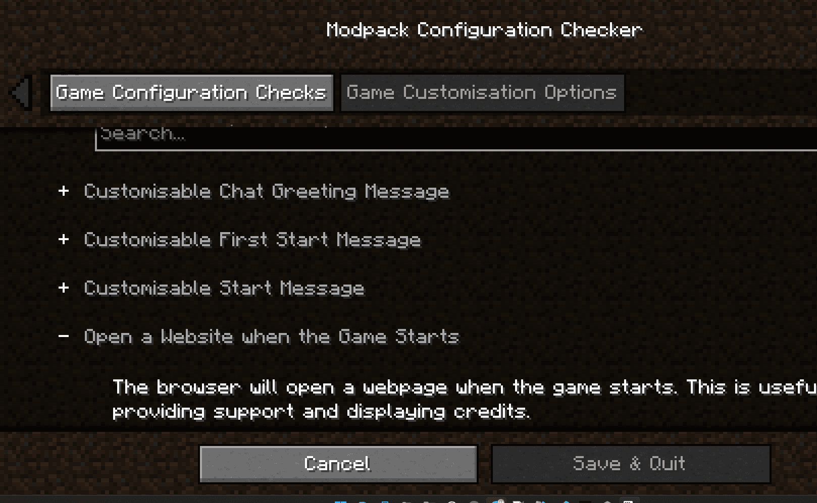 Modpack Configuration Checker screenshot