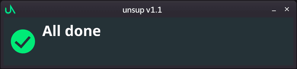 unsup screenshot