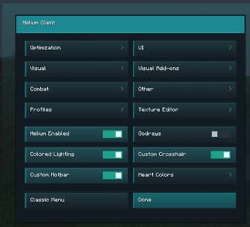 Helium Client screenshot