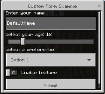 BedrockGUI screenshot