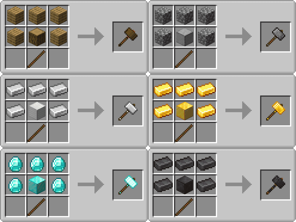 Hammers 3x3! [NEO/FORGE/FABRIC] screenshot