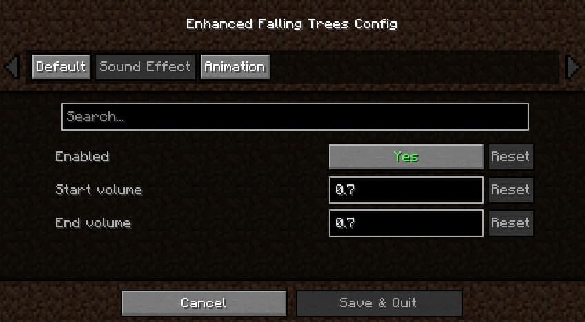 Enhanced Falling Trees screenshot