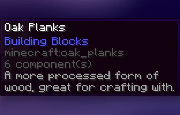 Item Descriptions screenshot