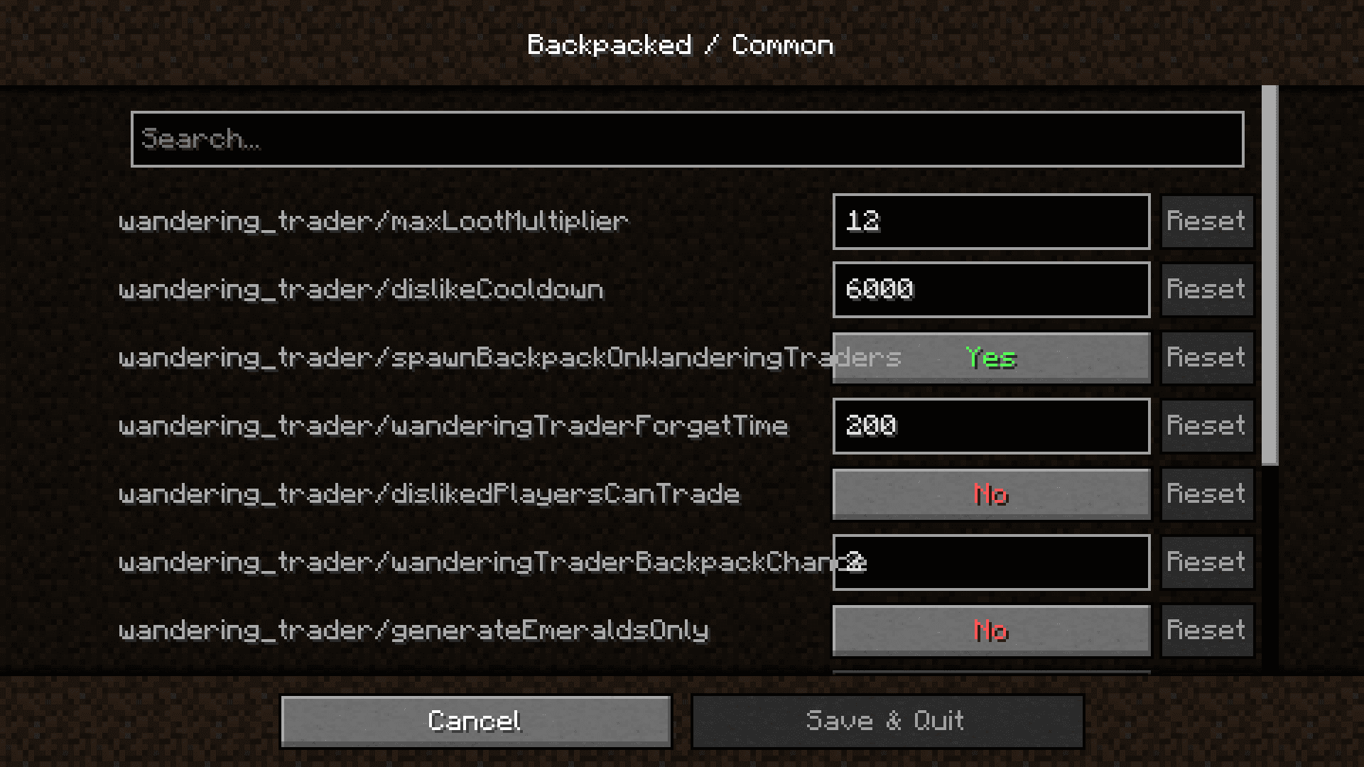 Roughly Enough Config Screens (RECS) screenshot