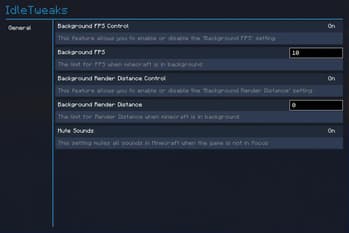 Idle Tweaks screenshot