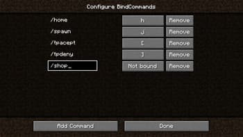BindCommands screenshot