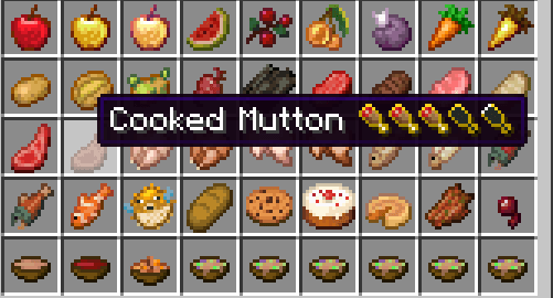 AppleSkin Vanilla!     (Food Information) screenshot