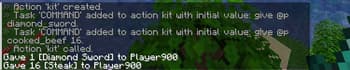 Actions screenshot