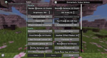 Enchanted's Sodium Options screenshot