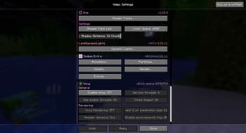 Enchanted's Sodium Options screenshot