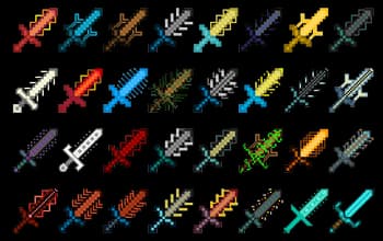 Cyan Warrior Swords Mod screenshot