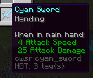 Cyan Warrior Swords Mod screenshot