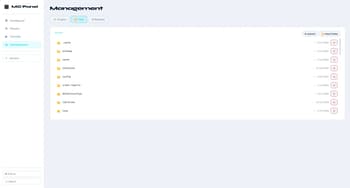 MC Server Admin Panel screenshot