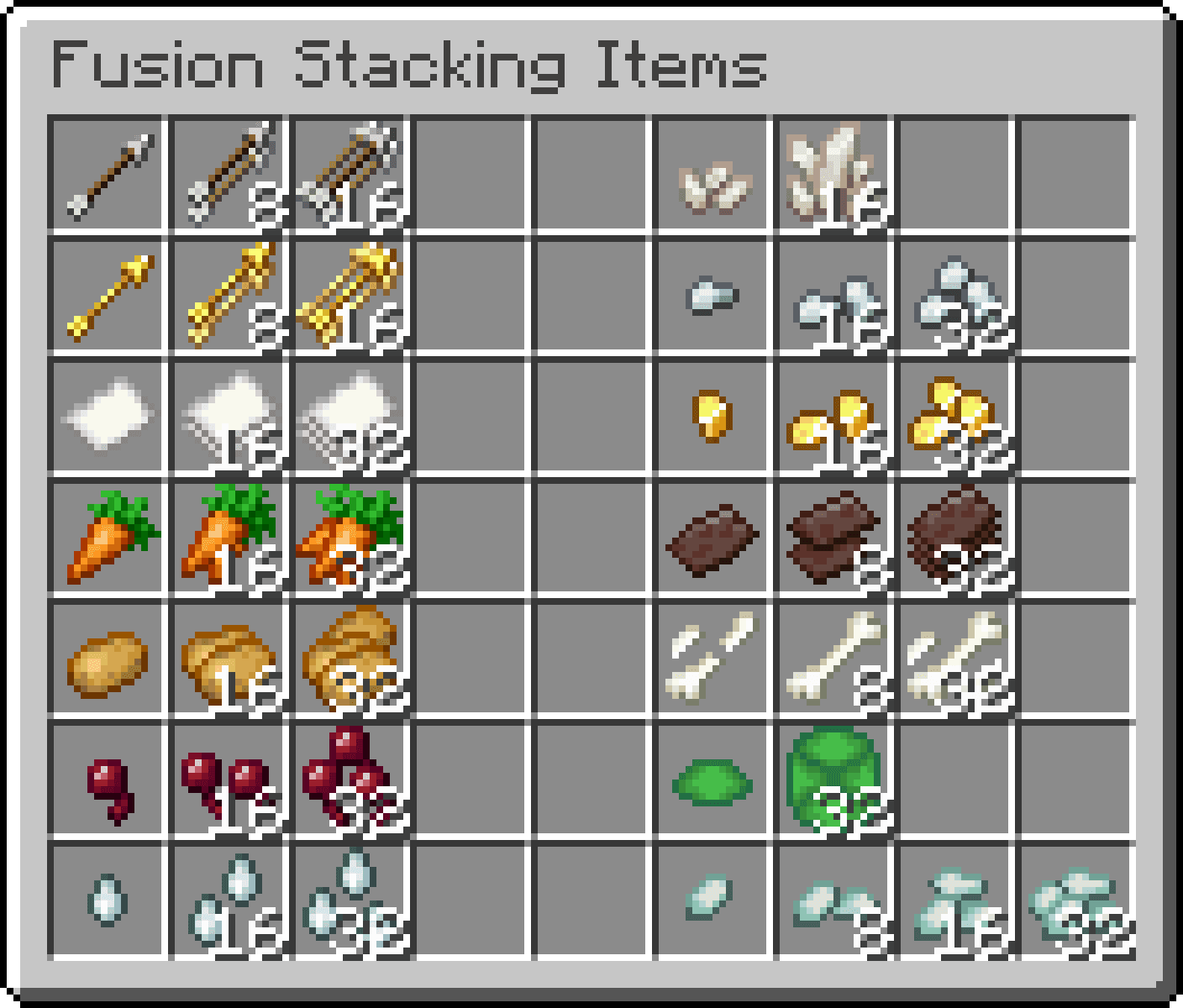 Fusion Stacking Items screenshot