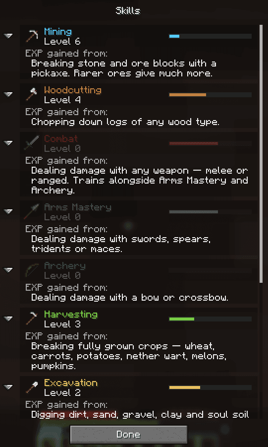 Skill Proficiencies screenshot