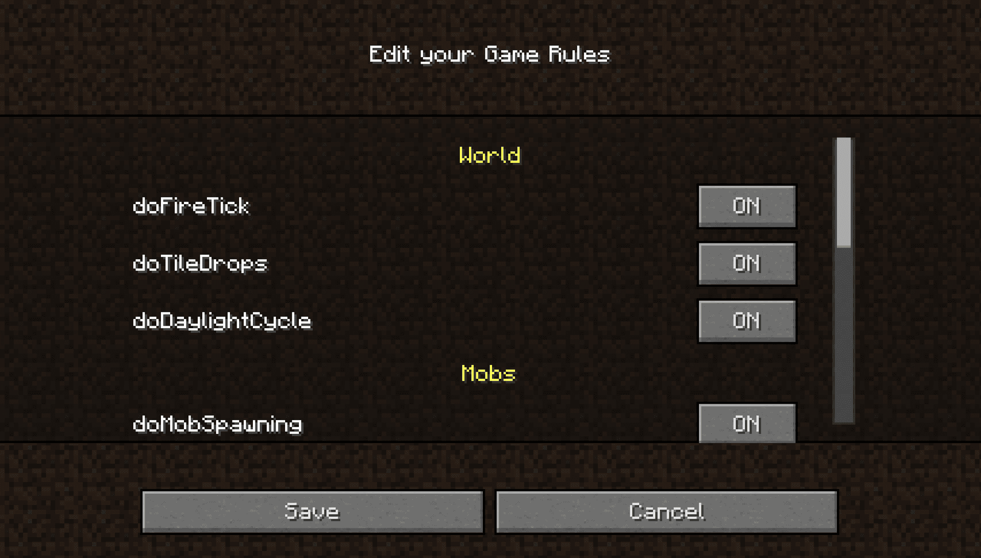 CreateWorldUI screenshot