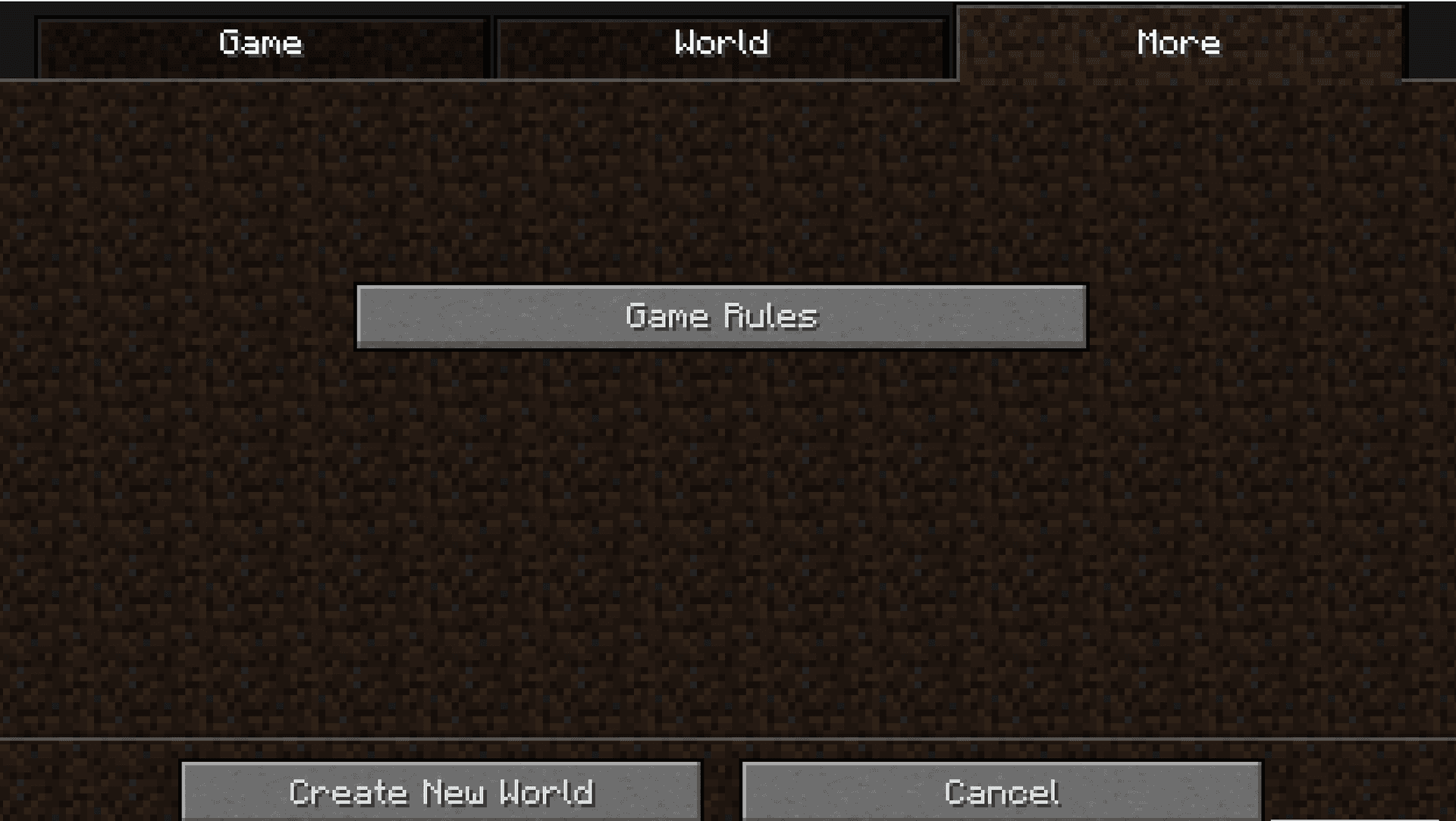 CreateWorldUI screenshot