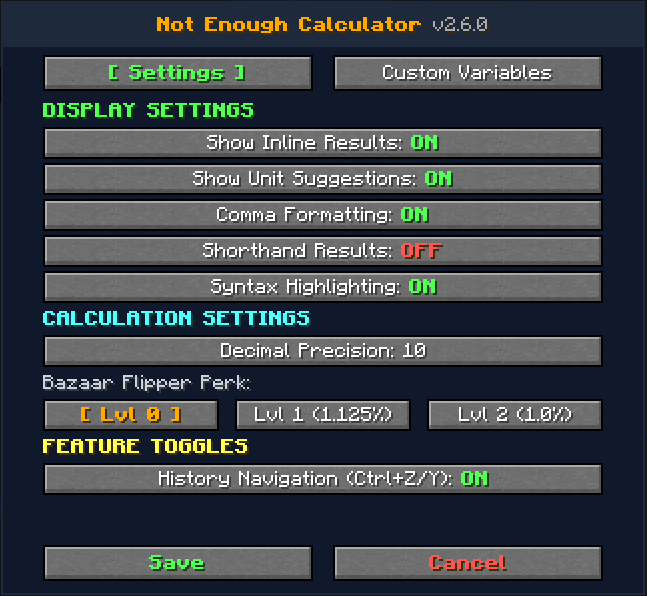 Not Enough Calculator screenshot