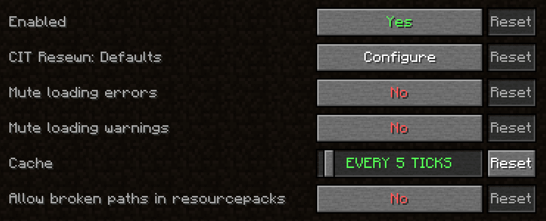 Menu Buttons of Stone screenshot
