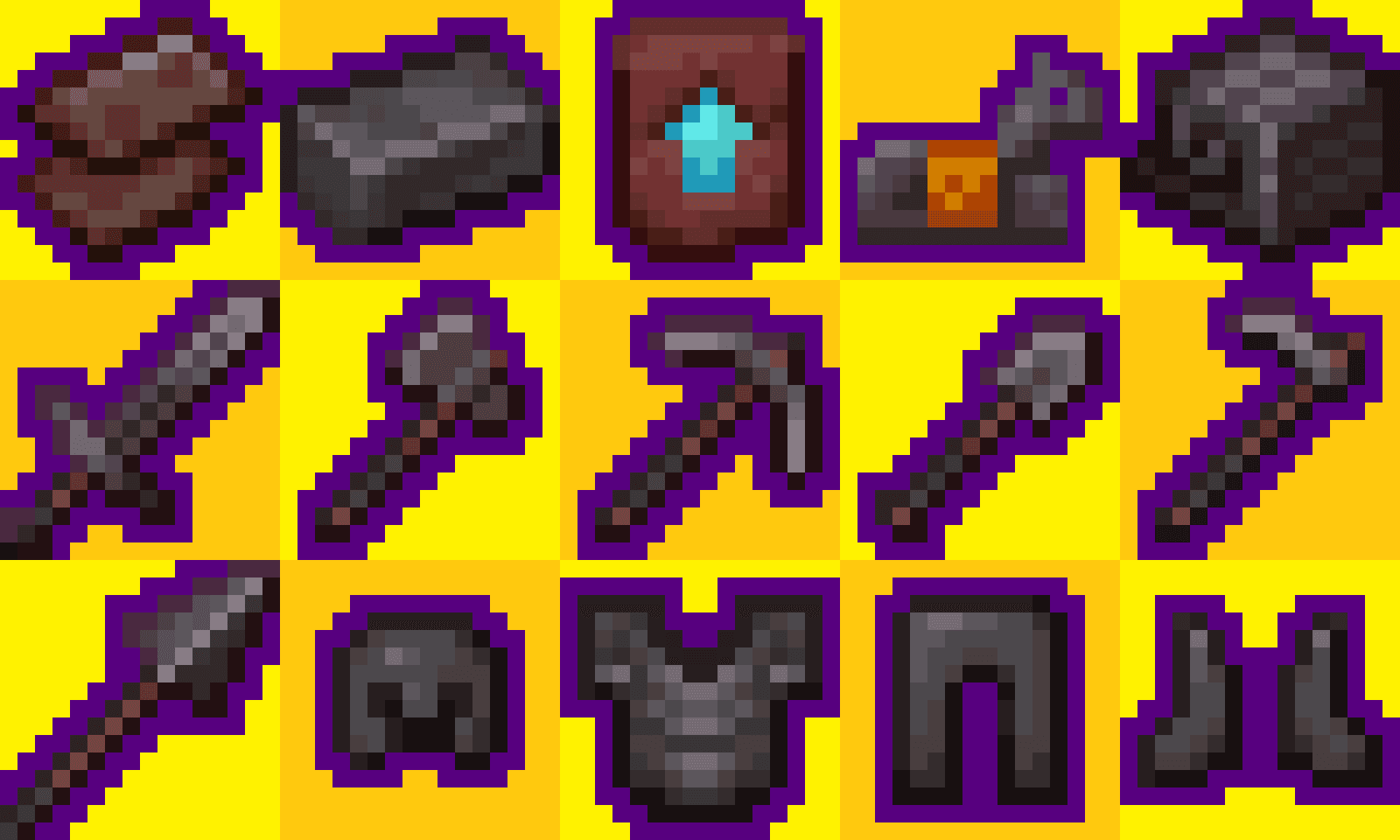 Outlined Tools and Armor screenshot
