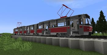 [MTR4/JCM] Trams4MC 2 - Realistic tram resourcepack screenshot