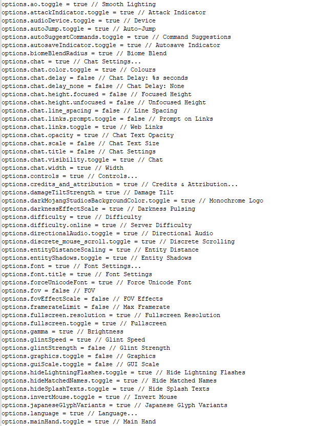 Clouser settings locker screenshot