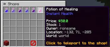 QuickShop-Hikari screenshot
