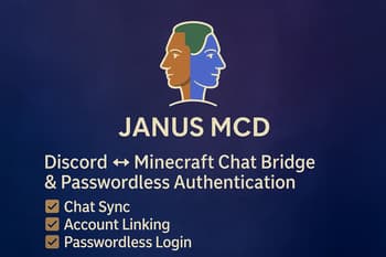JanusMCD – Discord ↔ Minecraft Chat Bridge & Passwordless Auth. screenshot