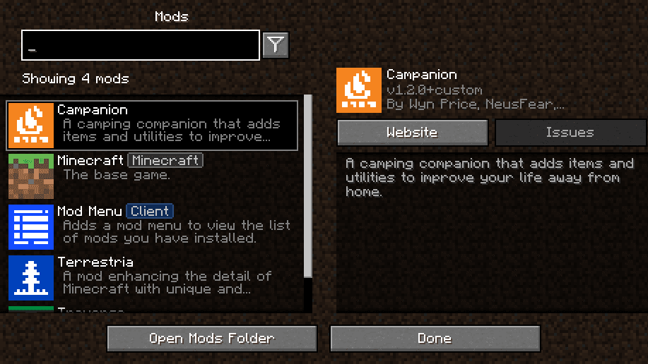 Mod Menu screenshot