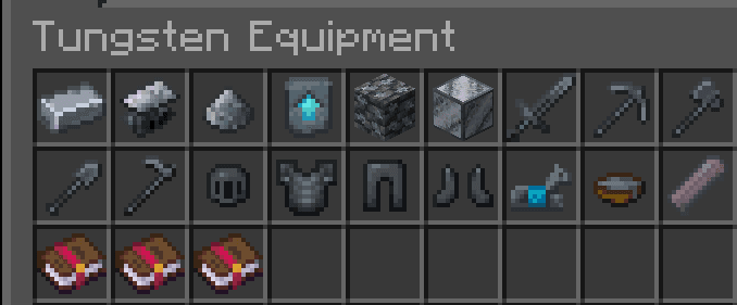 Tungsten Equipment screenshot