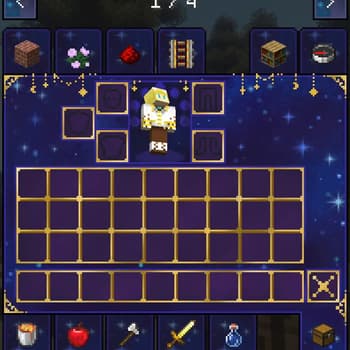 Space and stars GUI screenshot
