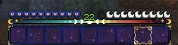 Space and stars GUI screenshot