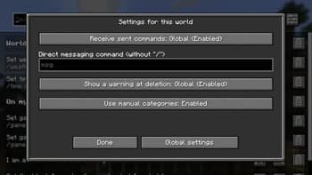 Saved Commands screenshot