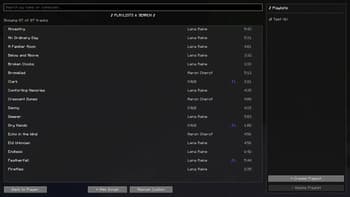 Soundtrack player screenshot