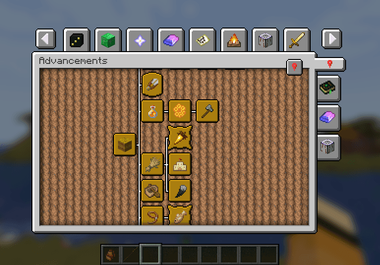 Paginated Advancements & Custom Frames screenshot