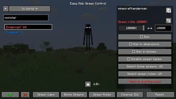 Easy Mob Spawn Control - spawn rate, mob cap, disable bad mobs screenshot