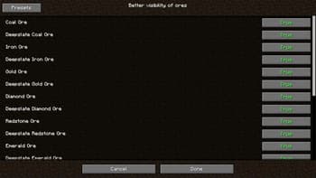 Better visibility of ores screenshot