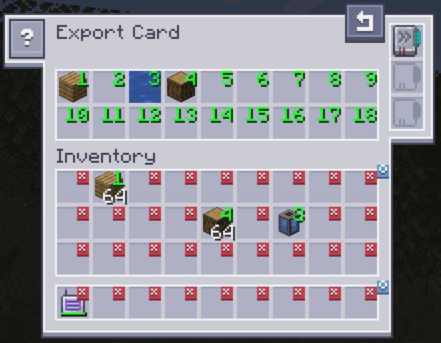 AE2 Import Export Card screenshot