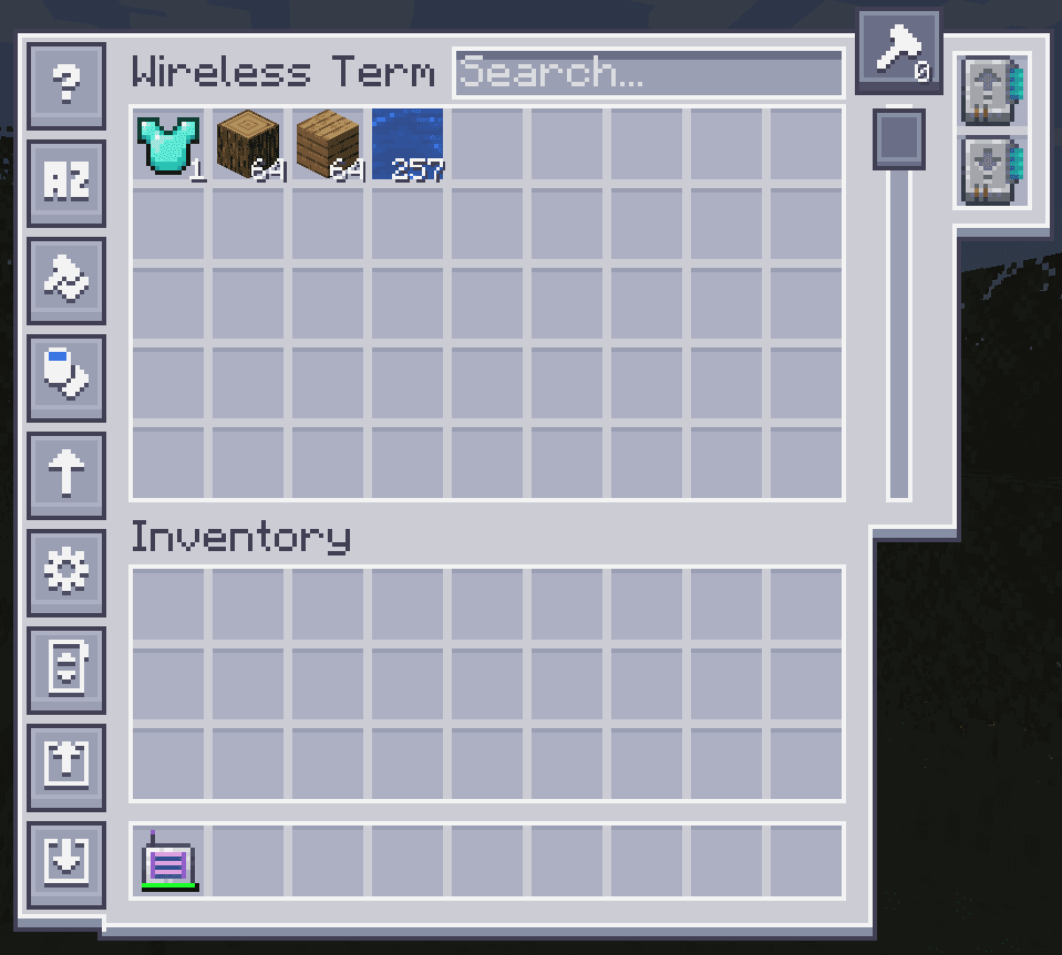 AE2 Import Export Card screenshot