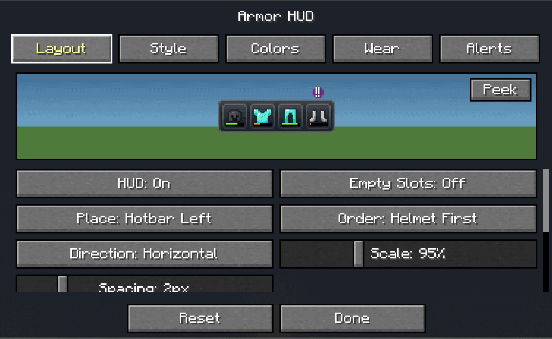 Better Armor HUD screenshot