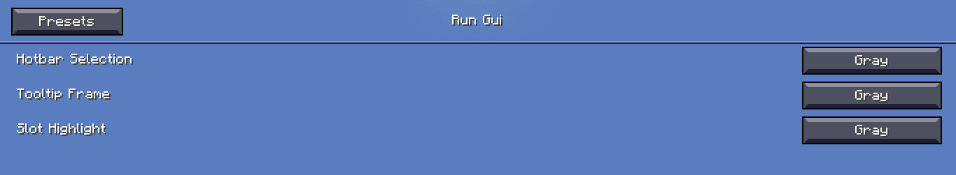 Run's GUI screenshot