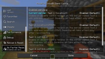 REI No Partial Recipes screenshot