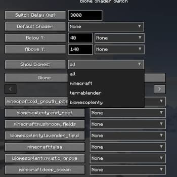 Biome Shader Switch screenshot