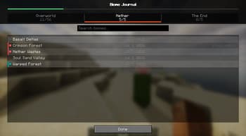 Biome notifier screenshot