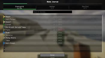 Biome notifier screenshot